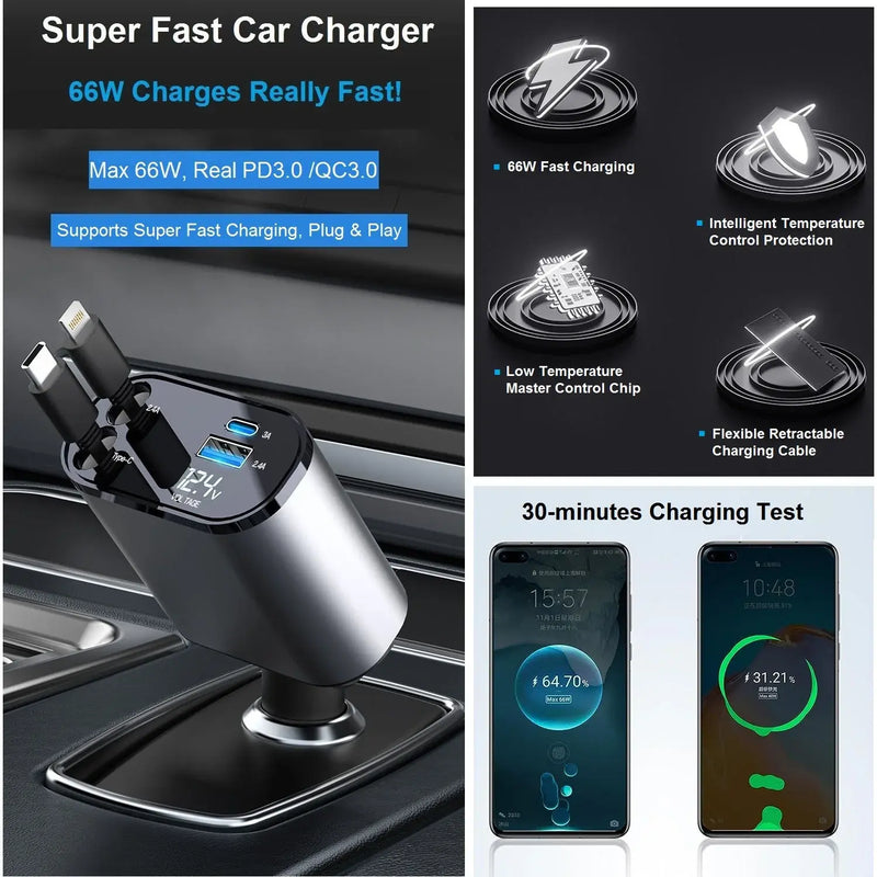 Retractable Premium Car Charger